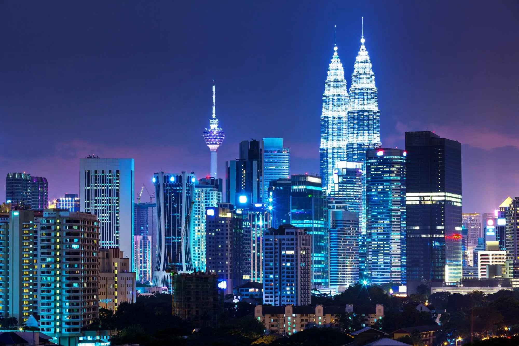 Kuala Lumpur skyline at night — Malaysia Premium Visa Programme